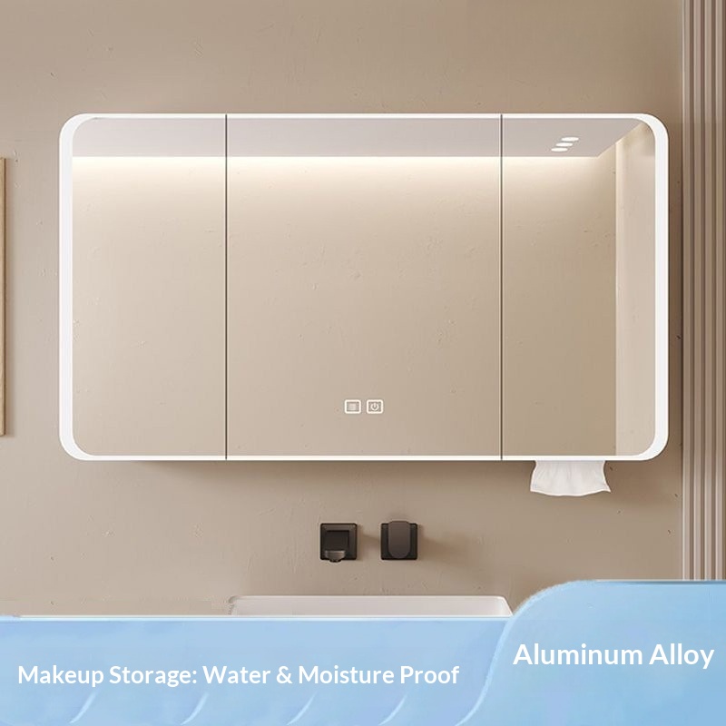 Wall Organizer Pocket - LED Smart Bathroom Mirror Cabinet Wall