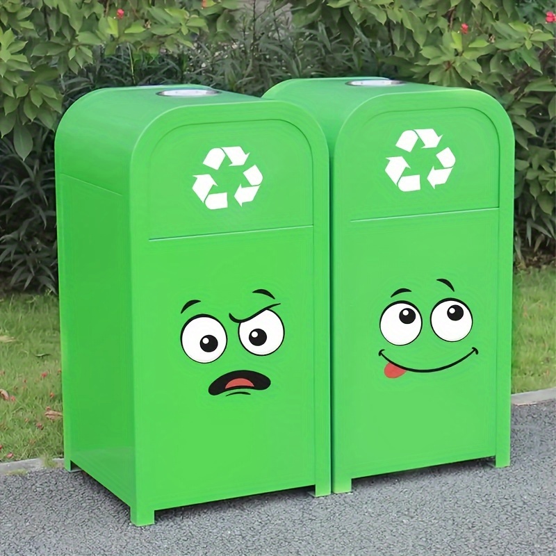 Office Furniture Recycling - 4pcs Trash Can Stickers Recycle Bin
