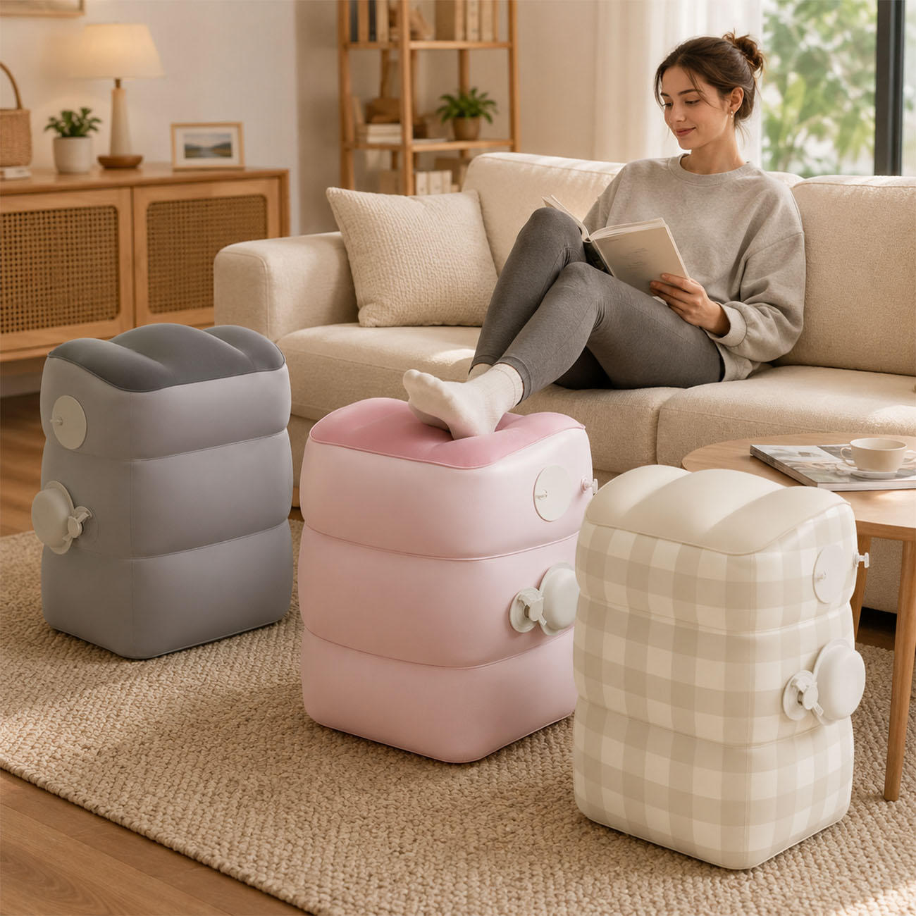 1PC Inflatable Foot Rest for A - Office Footrest Cushion ulasan dan harga