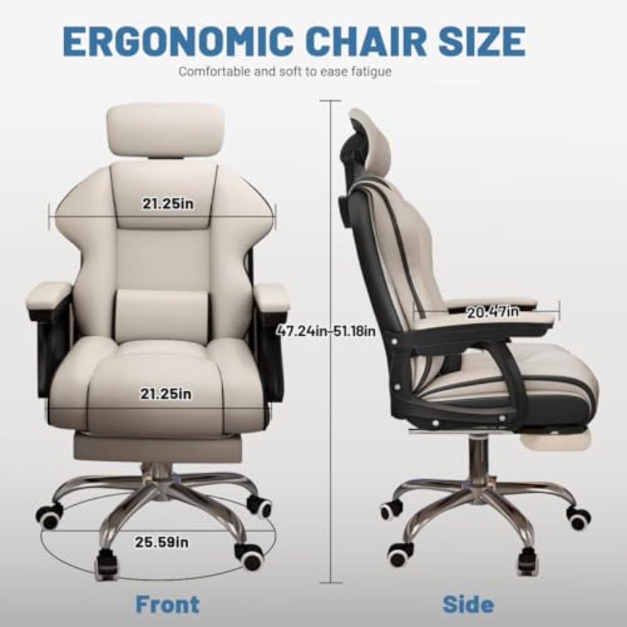 Home office desk chair: PU lea - Office Footrest Cushion ulasan dan harga
