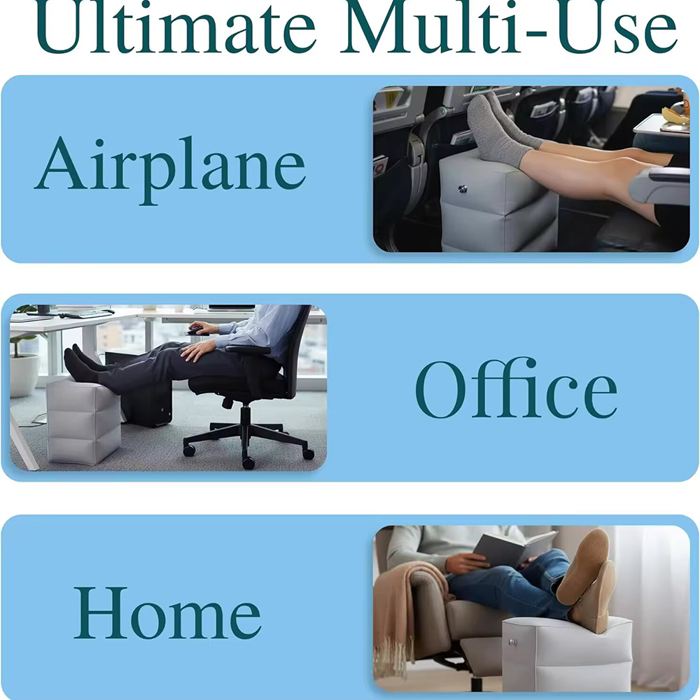 Portable Inflatable Travel Foo - Office Footrest Cushion ulasan dan harga