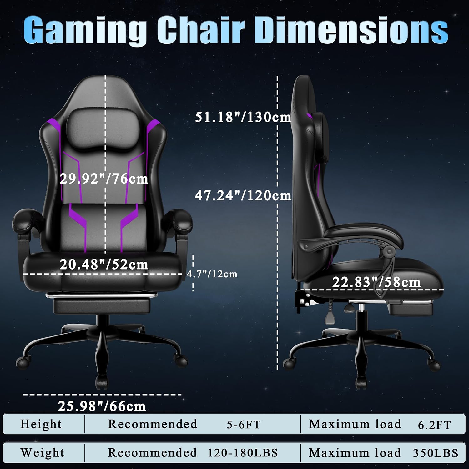 Ergonomic Gaming Chair with Po - Office Footrest Cushion ulasan dan harga