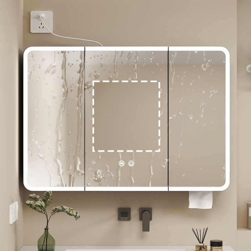 LED Smart Bathroom Mirror Cabi - Wall Organizer Pocket ulasan dan harga
