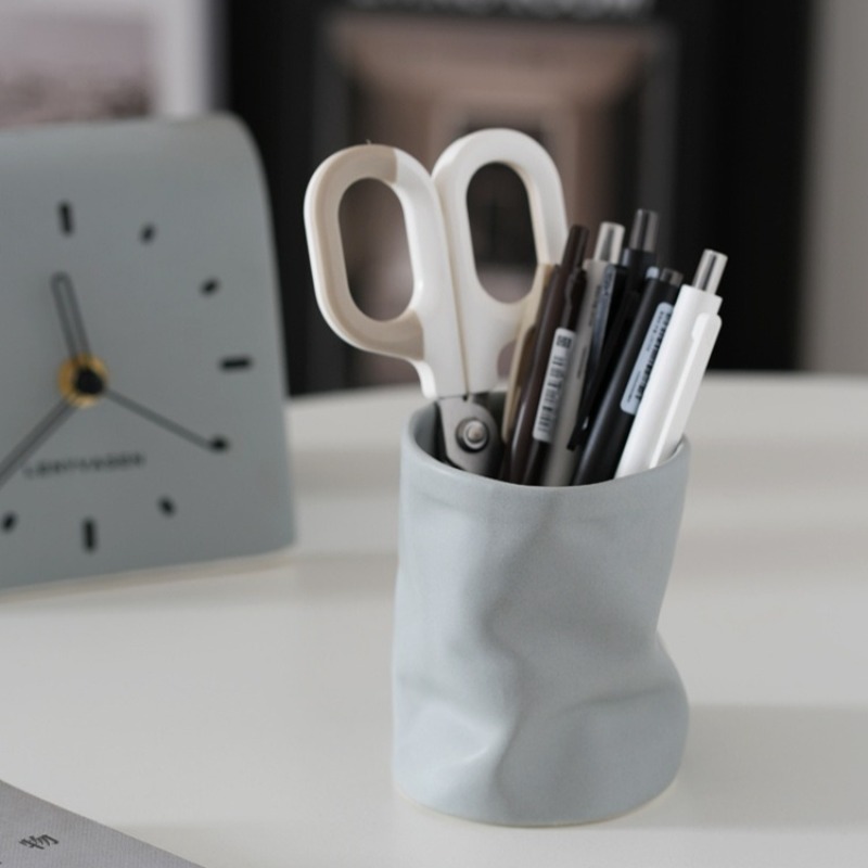 Makeup Brush Pot Ceramic Stora - Office Furniture Recycling ulasan dan harga