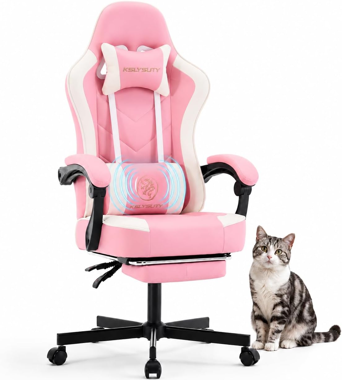 Ergonomic High Back Gaming Cha - Office Footrest Cushion ulasan dan harga