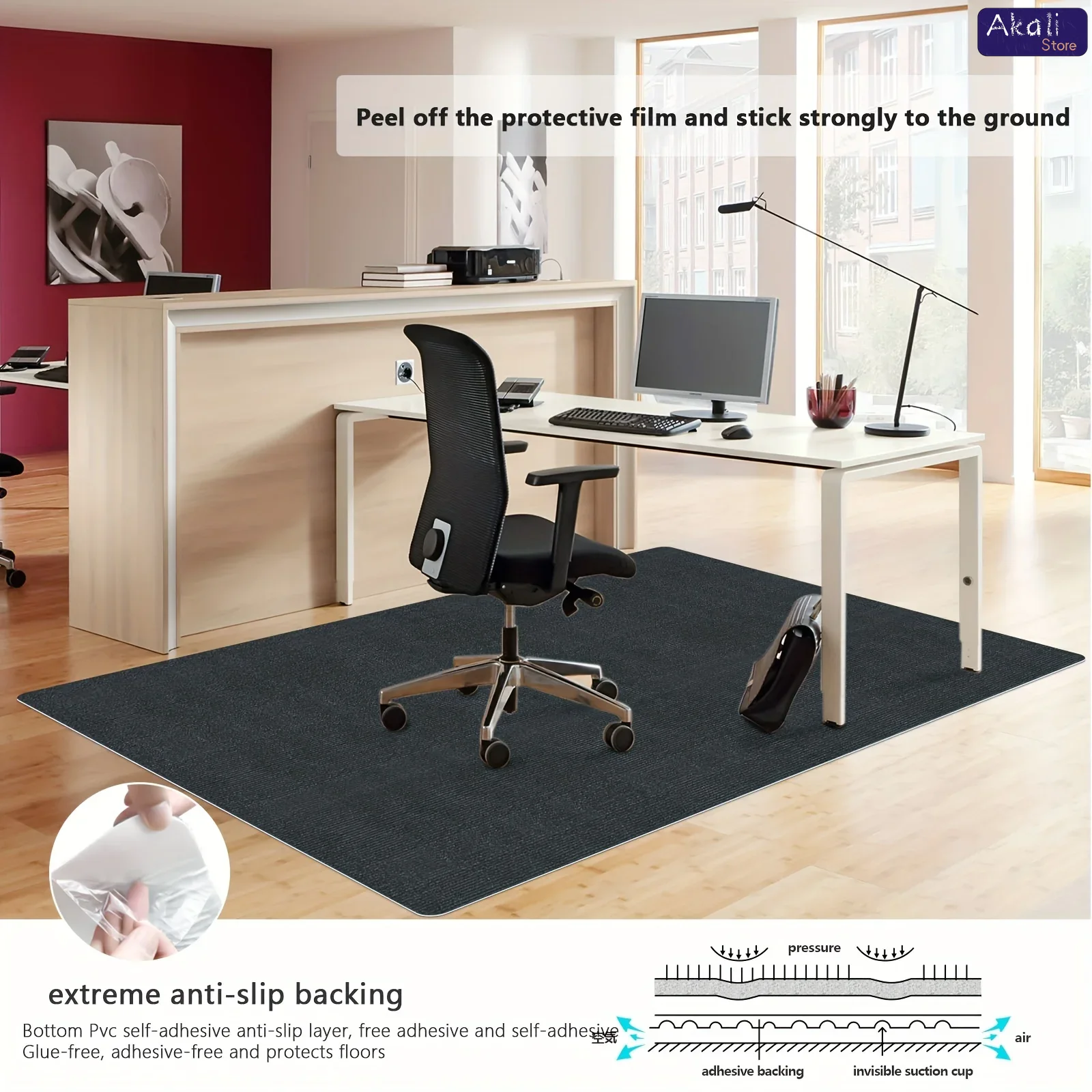 Large Size Office Chair Mat An - Chair Mat Hard Floor ulasan dan harga