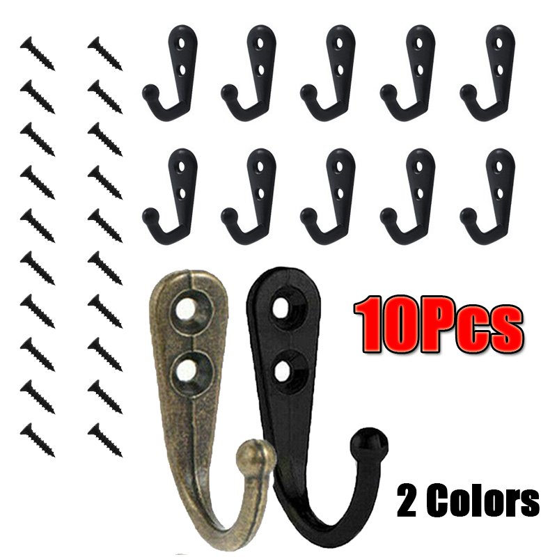 10Pcs Wall Mounted Coat Hanger - Wall Organizer Pocket ulasan dan harga
