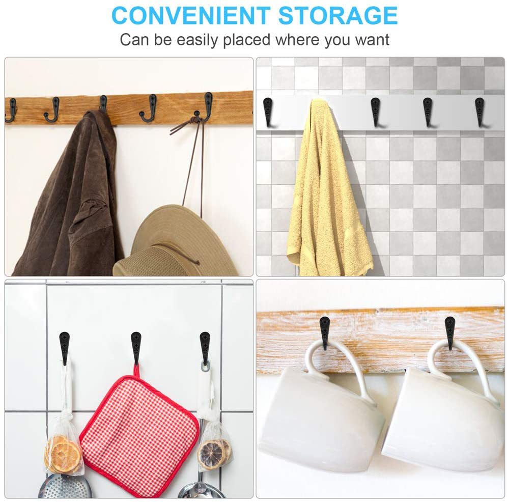 10Pcs Wall Mounted Coat Hanger - Wall Organizer Pocket ulasan dan harga