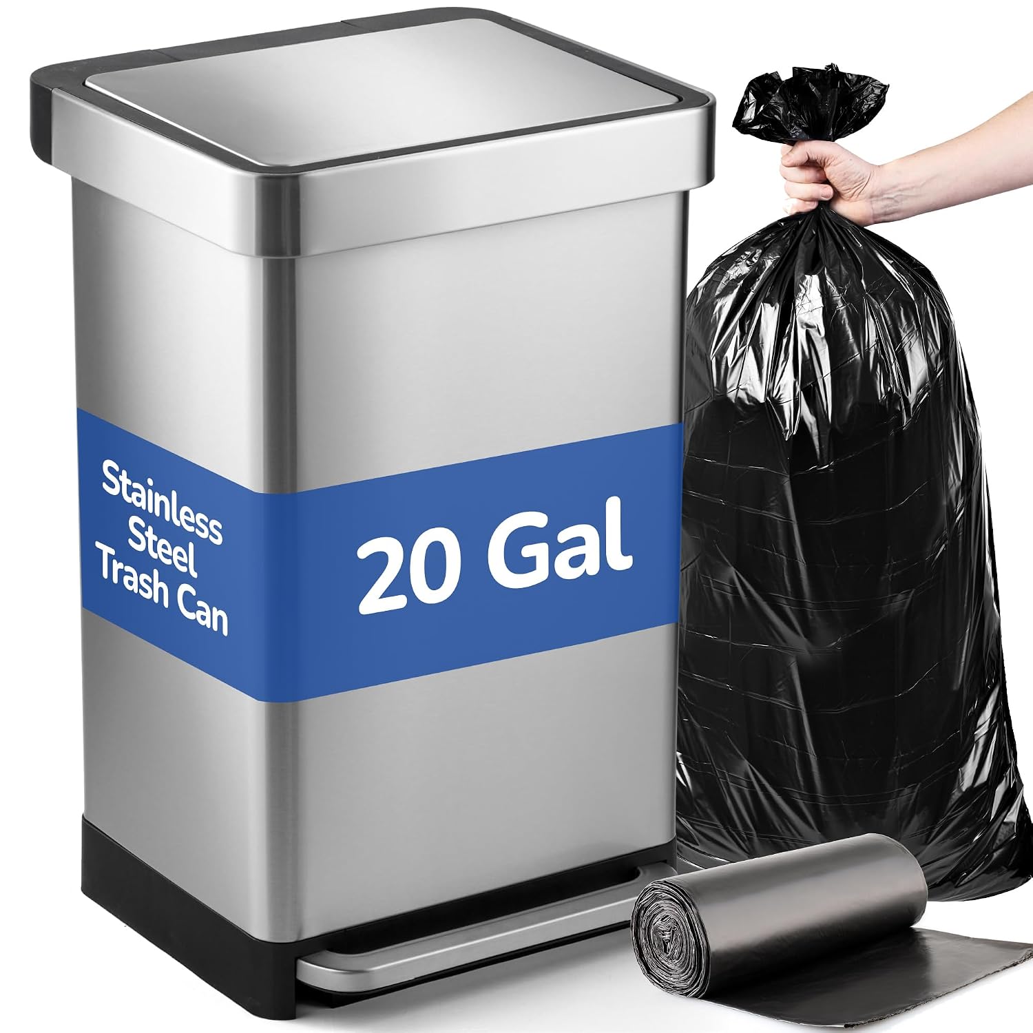 20 Gallon Stainless Steel Larg - Office Furniture Recycling ulasan dan harga