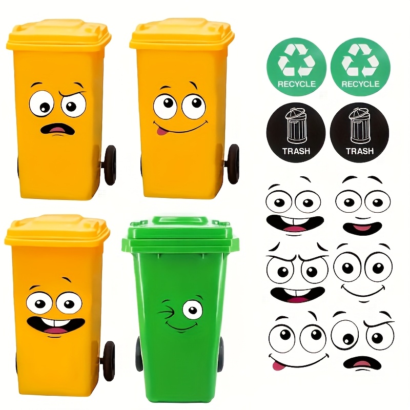4pcs Trash Can Stickers Recycl - Office Furniture Recycling ulasan dan harga